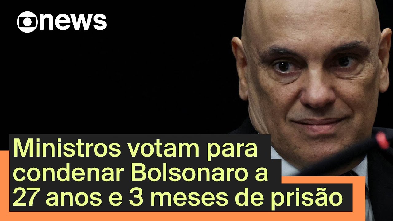 Veja o momento dos votos dos ministros que condenaram Bolsonaro a 27 anos e 3 meses de prisão