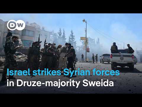 What is Israel trying to achieve by bombing Syrian forces in Sweida? | DW News