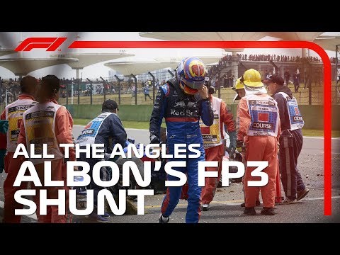 Albon's FP3 Shunt - All The Angles | 2019 Chinese Grand Prix