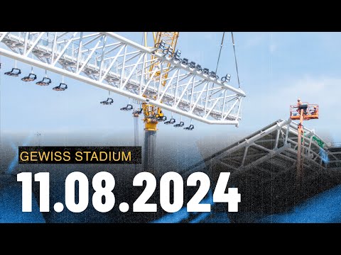 Gewiss Stadium: posata la 2ª trave americana 🏗💡