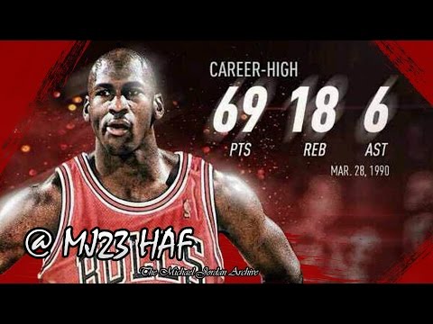 Michael Jordan Career High Highlights vs Cavaliers - 69pts! video clip 