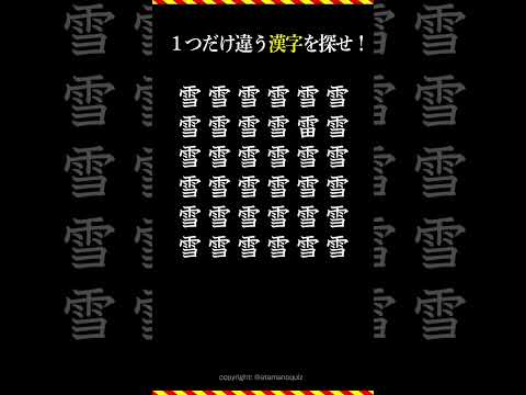 違う漢字を探せ！　#漢字探し  #12月25日