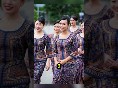 Top 5 Air Hostess Uniforms of Different Countries #shorts