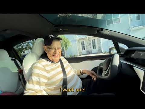 My 85 Year Old Dad Drove My Model X with a Yoke Steering Wheel // Father's Day Episode