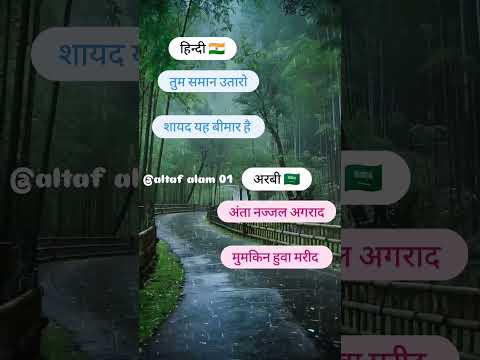 अरबी भाषा हिन्दी में बोले #viral #rain #shorts #ternding #love #shortsviral