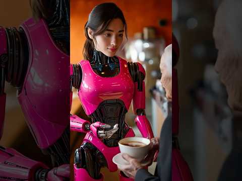 Watch an AI Humanoid Waitress Serve Coffee in a Trendy NYC Café #AIrobot #HumanRobotInteraction