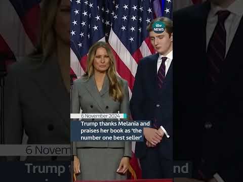 Trump thanks his wife Melania, calling her the First Lady #itvnews #trump #harris