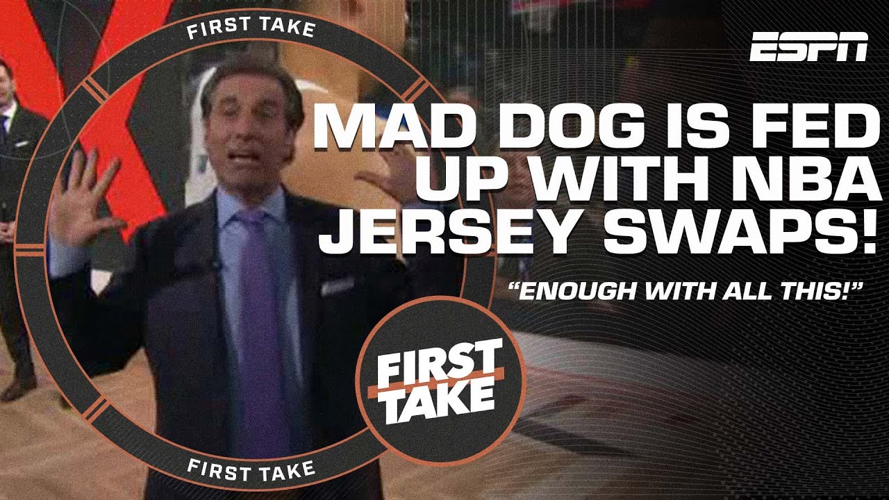 ENOUGH WITH THIS! 🗣️ – Mad Dog has HAD IT with NBA jersey swaps 👀 | First Take