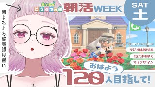 【 #朝活 】初見さんもあつまれ！あつ森しながら120人の「おはよう」を集めたい！【 #薄荷あをい ┊︎ #vsinger 】