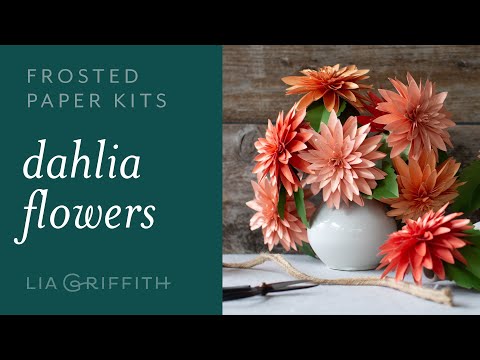 Frosted Paper Dahlia Flower Kit