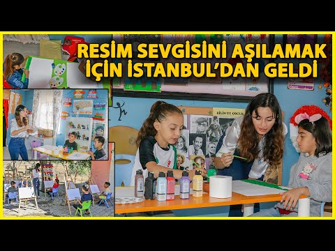 İstanbul’dan Gelerek Diyarbakırlı Çocuklara Resim Dersi Verdi