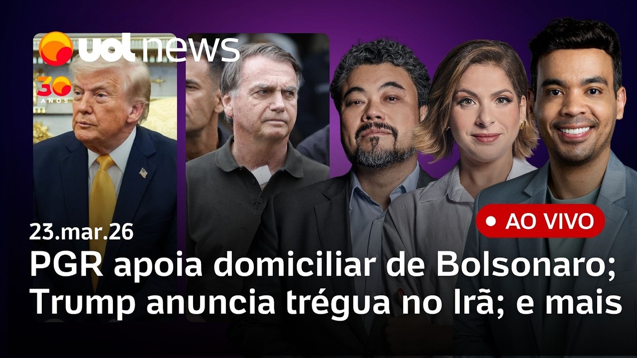 PGR apoia prisão domiciliar de Bolsonaro; Trump recua e anuncia trégua no Irã; e mais notícias