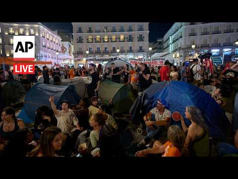 LIVE: Protests in Spain after 87-year-old evicted from home