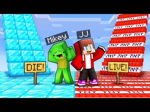Mikey and JJ Choose the Right Ladder in Minecraft (Maizen)