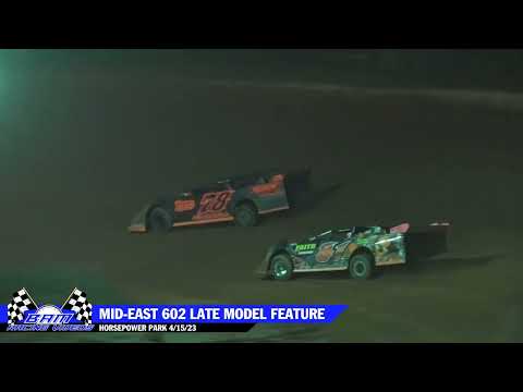 Mid East 602 Late Model Feature - HorsePower Park 4/15/23 - dirt track racing video image