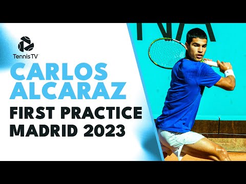 ENTERTAINING Carlos Alcaraz vs Grigor Dimitrov Practice Points | Madrid 2023