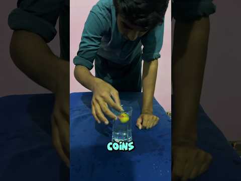 Can A Coin Stay On Lemon Inside Glass Of Water 💦🍋🍷