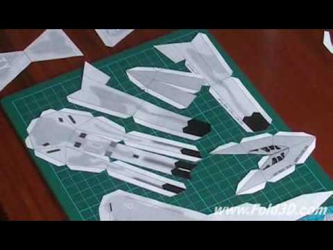 Fold3D F22 Raptor Paper Plane Aircraft Construction 3D F-22 - UCOT48Yf56XBpT5WitpnFVrQ