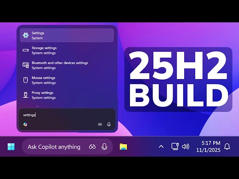 New Windows 11 25H2 Build 26220.7051 – New Taskbar Search with Copilot, Shared Audio and Fixes (Dev)