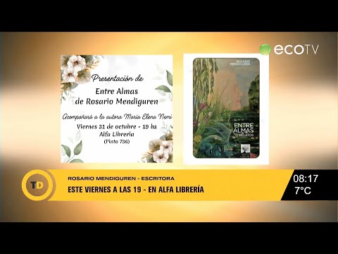 Rosario Mendiguren presenta su libro de Relatos en Alfa Librería