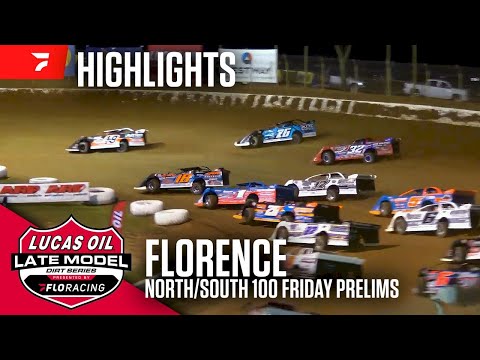 Lucas Oil Late Model Dirt Series | Highlights - Friday - North/South 100 | Florence Speedway - dirt track racing video image