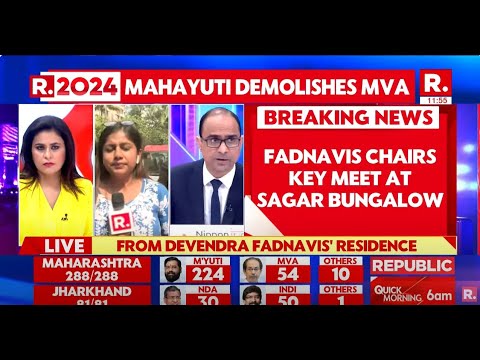 Breaking News: Devendra Fadnavis Chairs Key Meet At Sagar Bunglow | Maharashtra Election Results