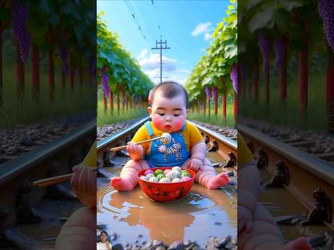 ❤️ Evolution of Baby: Train Attack on Baby for Food Eating #cat #cute #love #shorts BabyLos 68