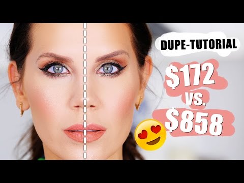 FULL FACE OF DUPES | Drugstore vs. Highend - UC4qk9TtGhBKCkoWz5qGJcGg