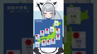 8月30日のお天気！皆様気をつけていってらっしゃいね～ #Vtuber #新人Vtuber #shorts #ひいらぎお天気 #vtuber