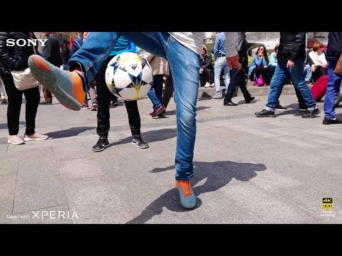 Football skills around Europe, taken with Xperia XZ2