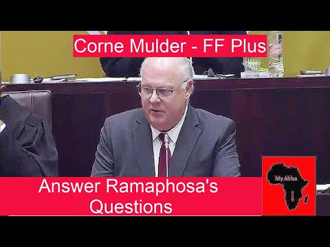 FF Plus Corne Mulder Giving Ramaphosa Good Advise