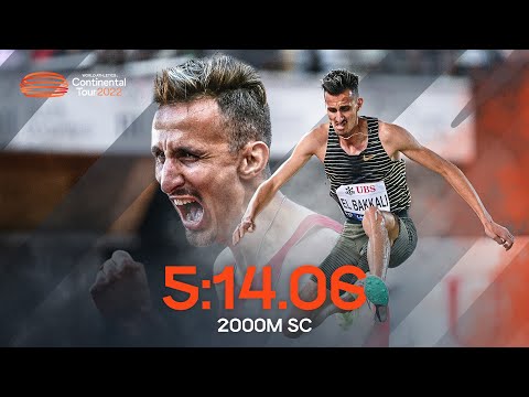 El Bakkali clocks 3rd fastest time in history over 2000m SC | Continental Tour Gold 2022