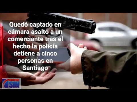 Quedó captado en cámara asalto a un comerciante en Santiago