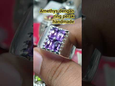 Amethys dengan ring perak handmade