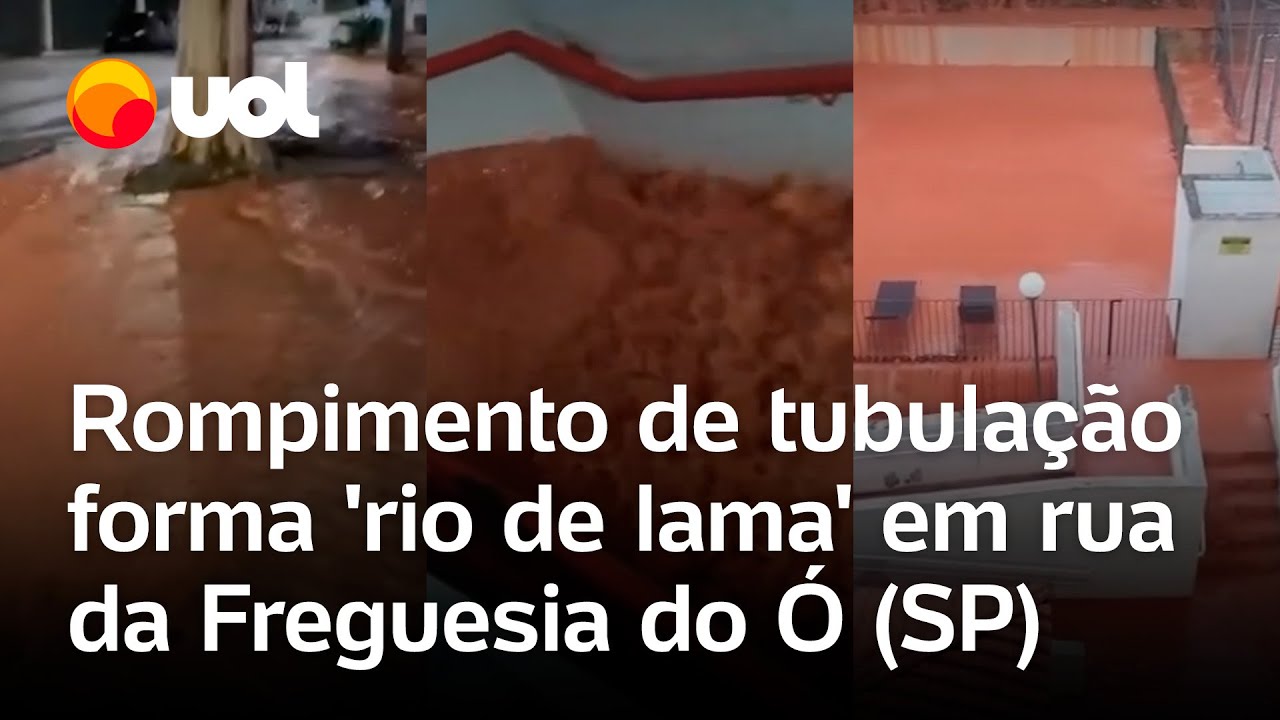 Vazamento de água forma rio de lama e destrói casas na Freguesia do Ó em São Paulo vídeos