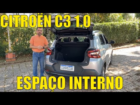 Citroën C3 1.0 - Porta-malas e espaço interno entre os melhores da categoria