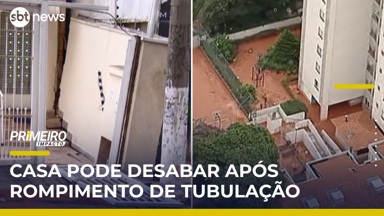 Vazamento causa alagamento e risco de desabamento na zona norte de SP | PrimeiroImpacto