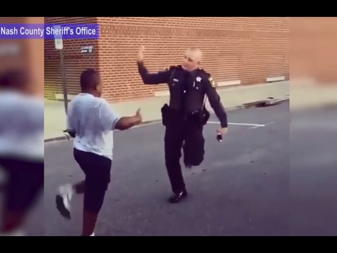 Officer Dance Battles Boy in Epic Running Man Challenge | ABC News