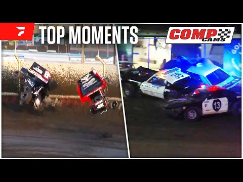 Cop Cars Collide | COMP Cams Top Moments Ep. 162 - dirt track racing video image