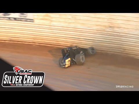 Mitchell Moles Crashes Immediately After Breaking Track Record | USAC Silver Crown at Port Royal - dirt track racing video image