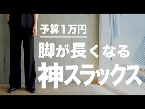 【脱UNIQLO】予算1万円で買えるコスパ最強の脚長スラックス【スタイルアップ】【低身長】