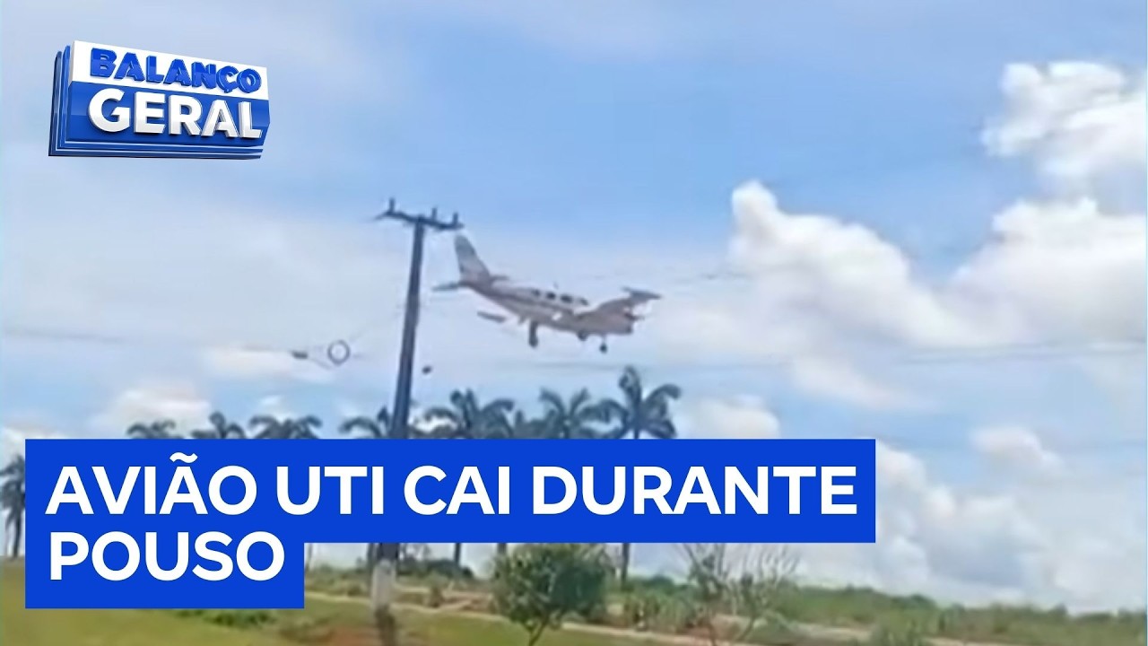 Avião de transporte médico cai com quatro pessoas a bordo; médico fica ferido