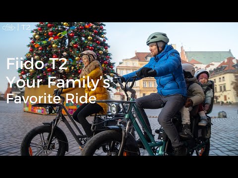 🎄Christmas Shopping Made Fun with the Fiido T2 Longtail Cargo E-Bike! 🚲✨🎅🏼🎁🎉