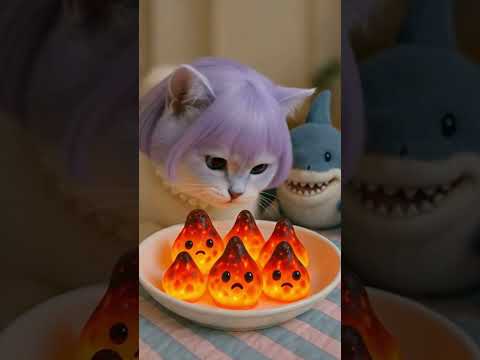 😸 Cat and Baby Shark FOOD ASMR challenge😸eating sounds🎧 | #asmr #cat #catasmr#babyshark