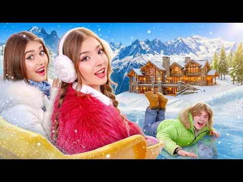 بنينا بيت شتوي سري! المنزل كله امتلأ بالثلج