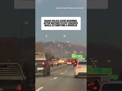 Idaho Police Issue <strong>Warning</strong> After Motorcyclist Crashes While Attempting a Wheelie