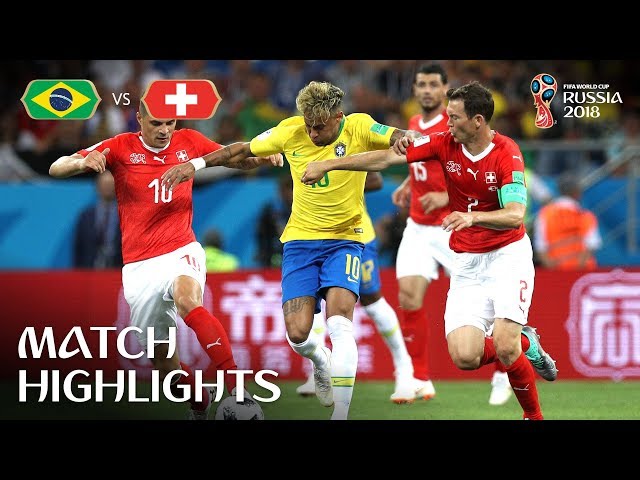 Brazil and Switzerland Battle it Out on the Soccer Field
