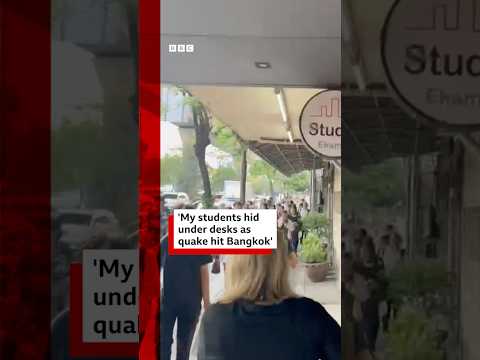 Students in Bangkok had to 'hide under desks'. #Bangkok #Earthquake #BBCNews