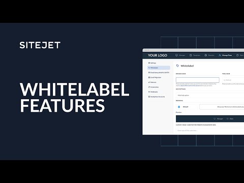 Sitejet - Whitelabel features