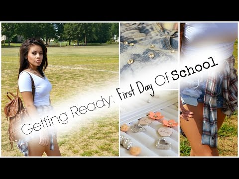 Getting Ready | First Day Of School: Hair, Makeup & Outfit 2014 | JuicyJas - UCqTR5f7YkGro3cPv23SqcqQ